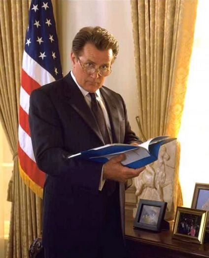 Martin Sheen as President Josiah Bartlet in the first season of “The West Wing.”
